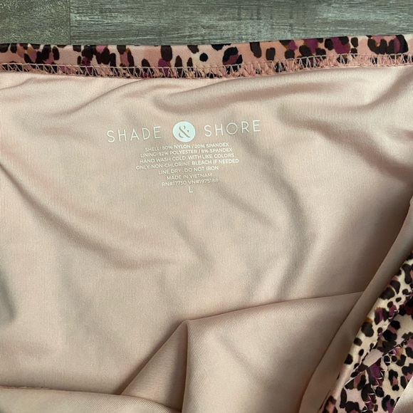 Shade & Shore Womens Extra Cheeky Bikini Bottom Animal Print Size Large New - Picture 5 of 6